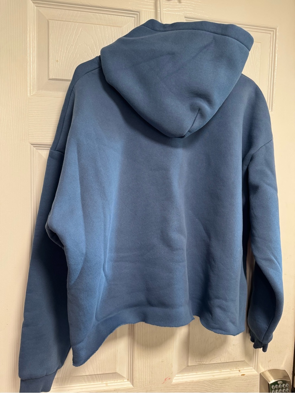 Women's Relaxed-Fit Hooded Sweatshirt in Dusty Blue